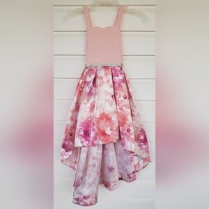 Speechless Peach/Pink Floral High-Low Dress!!! Bling Waistband!